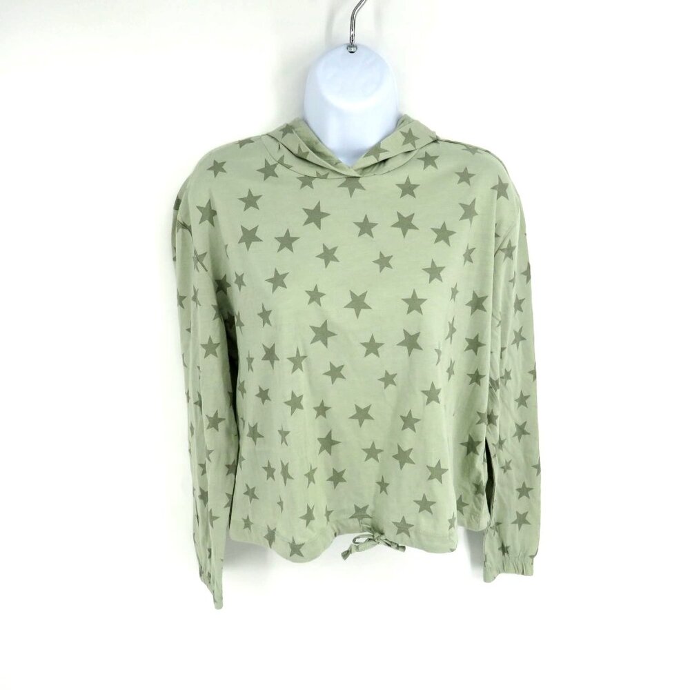 Alternative Light Green Star-Printed Hoodie Small Regular Fit NWT